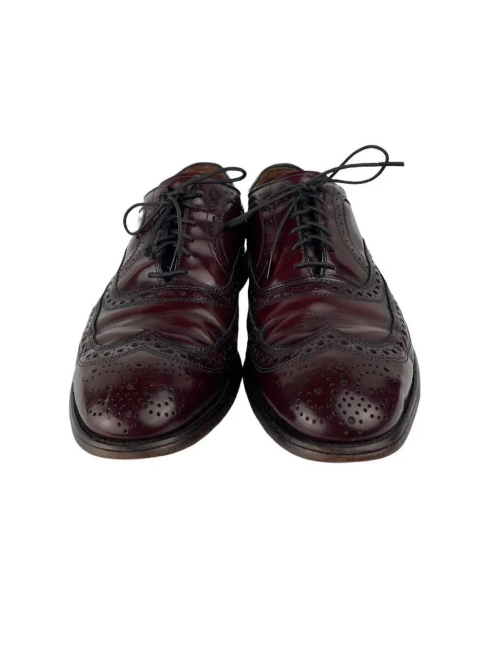 Allen Edmonds Burgundy Leather Wingtip Oxford Dress Shoes 8.5D USA